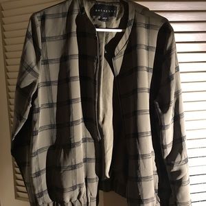 Military green bomber jacket